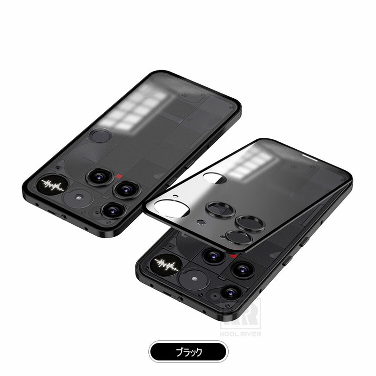 Nothing Phone 3 ケース カバー アルミバンパー マグネットで装着 背面