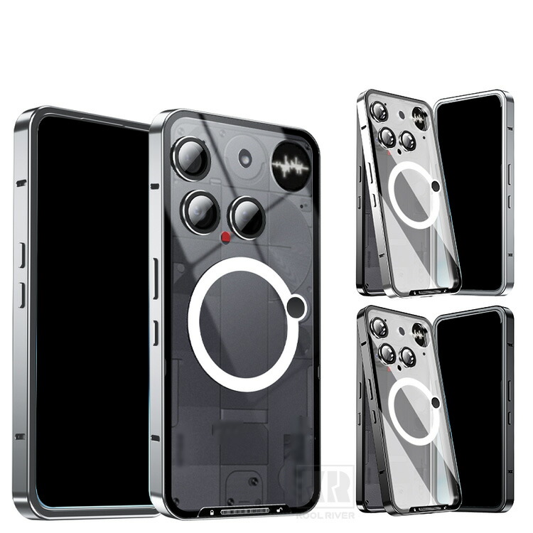 Nothing Phone 3 �P�[�X �J�o�[ �A���~�o���p�[ �}�O�l�b�g�ő��� �w�ʔ����� �w�ʃp�l���t�� ���������� �i�b�V���O �t�H��3 �A���~�T�C�h�o���p�[