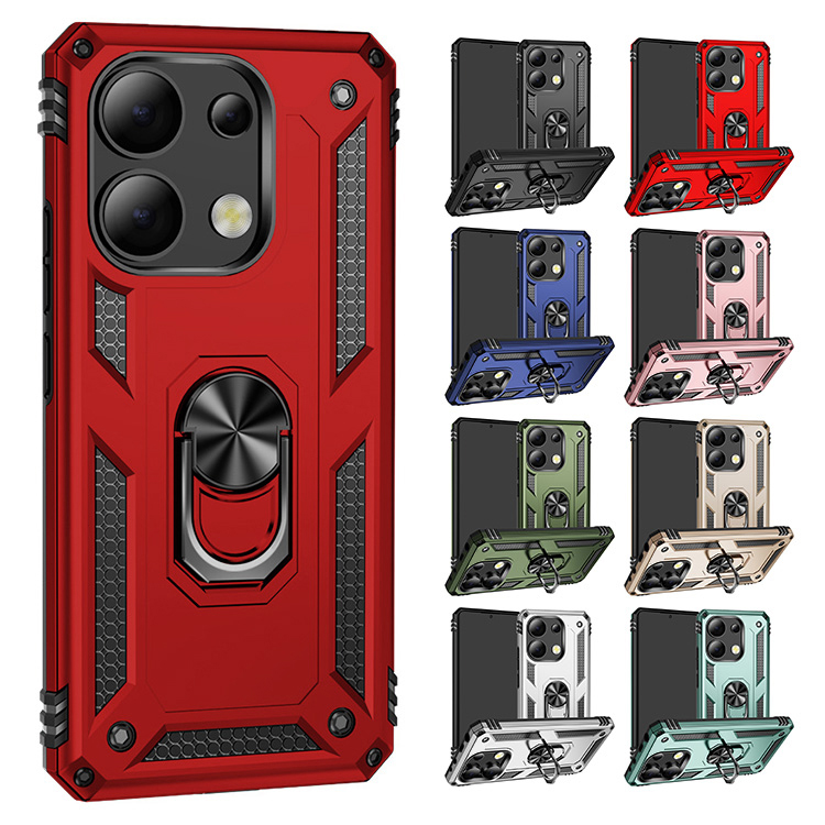 Redmi Note 13 Pro 5G �ϏՌ� �P�[�X �J�o�[ ��̌^�����O�t�� TPU + �v���X�`�b�N �ϏՌ��P�[�X 2�d�\�� ���� �V���I�~ ���b�h�~�[ �m�[�g13 �v��