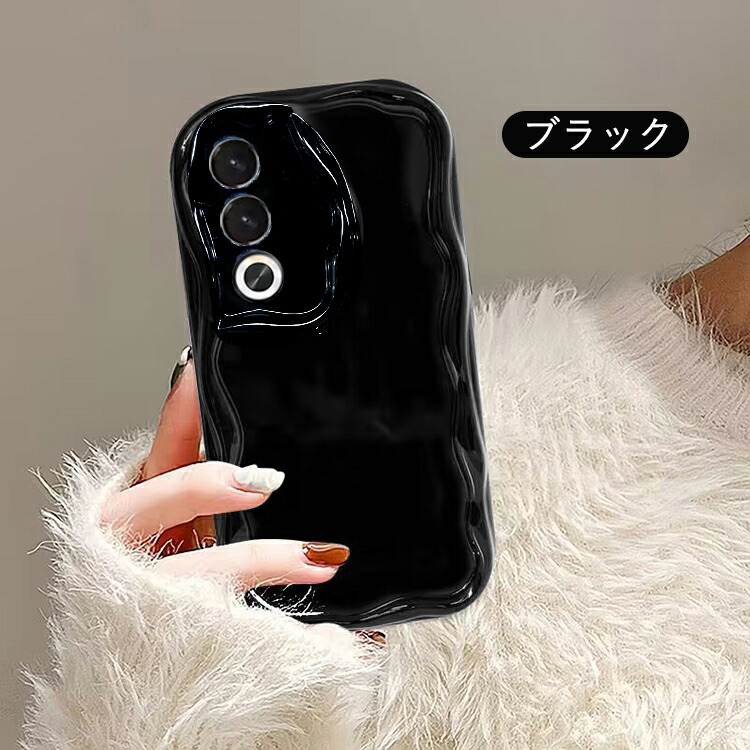 OPPO A3 5G ケース ウェーブ 波型 なみなみ カバー クリア 透明 TPU