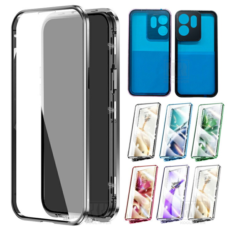 OPPO A5x �P�[�X �A���~ �o���p�[ �J�o�[ �O�㋭���K���X ���������� �A���~�o���p�[ ���b�N�t�� �J�����ی� �N���A ���� ���� �}�O�l�b�g�Œ� �S�ʕی�