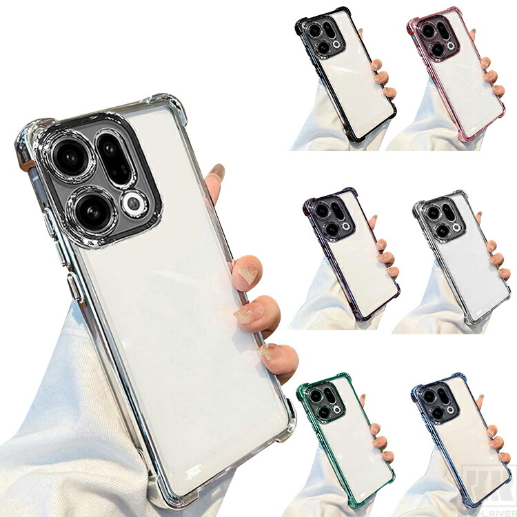 OPPO Find X9 �P�[�X �N���A X9 Pro �J�o�[ �����Y�J�o�[�t�� �N���A ���� �ϏՌ� ���b�L TPU �\�t�g�P�[�X �X�g���b�v�� �p �ی� �R�[�i�[�o���p�[