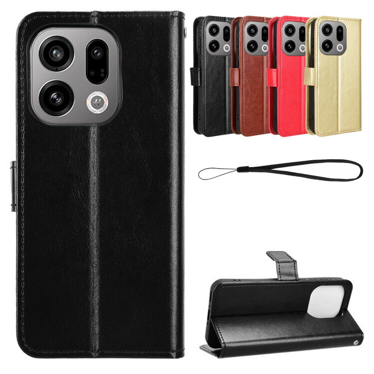 OPPO Find X9 / X9 Pro �蒠�^�P�[�X PU���U�[ ���킢�� �������  �J�[�h���[ �X�^���h�@�\ �}�O�l�b�g �X�g���b�v�t�� �ϏՌ� �S�ʕی� ���z�^ �J�o�[