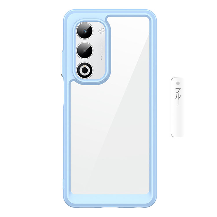 OPPO A5 5G ケース クリア カバー 透明 TPU+アクリル 可愛い お洒落