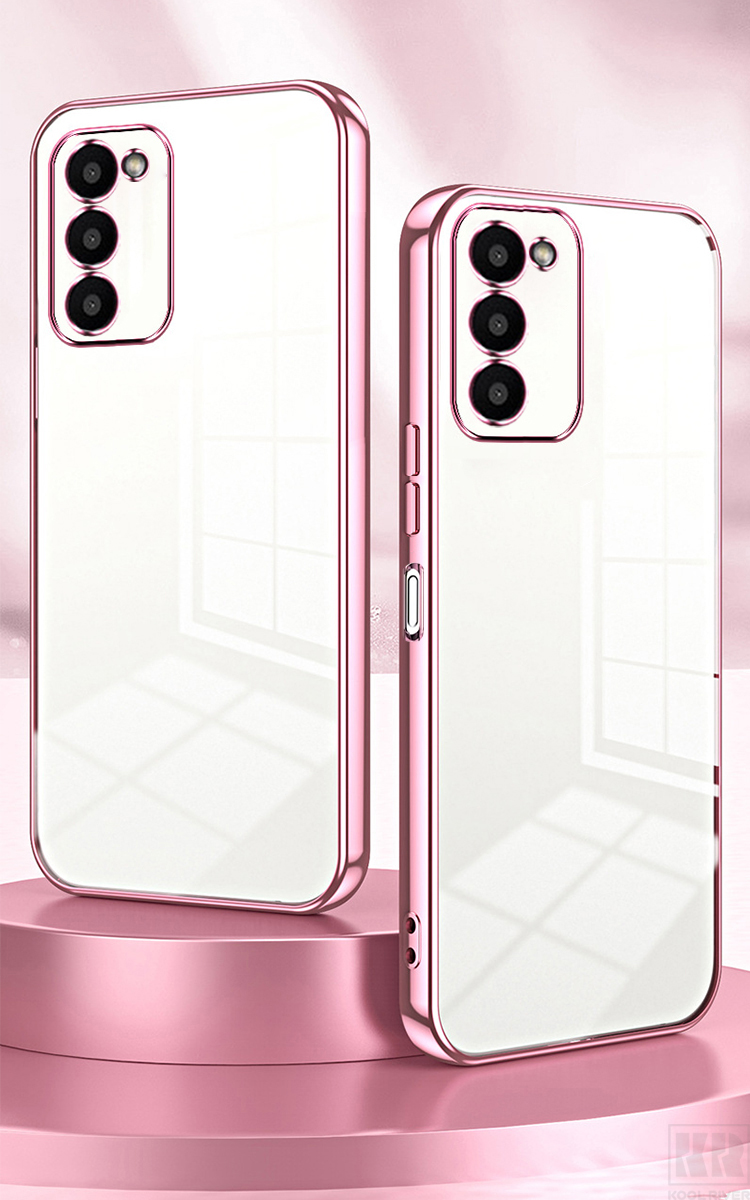 OPPO A5 5G ケース クリア カバー 背面透明 耐衝撃 メッキ TPU ソフト