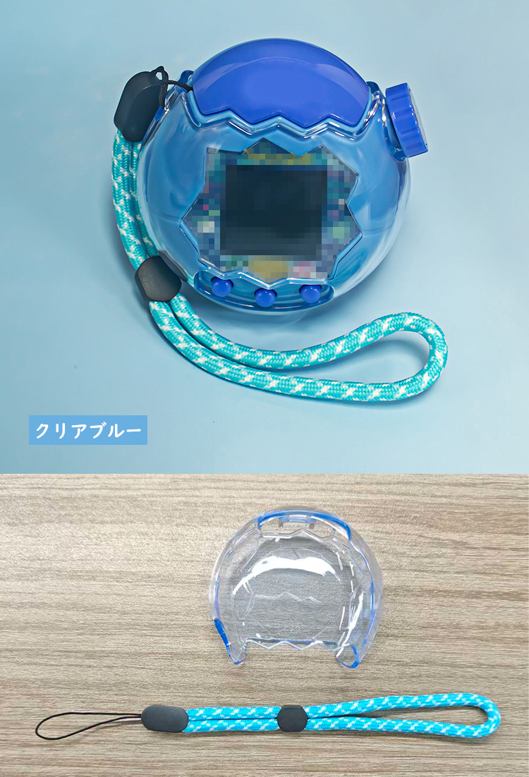 Tamagotchi Paradise クリア ケース カバー 透明 TPU ストラップ付き