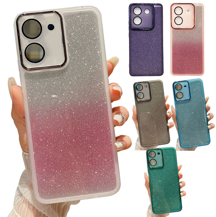 POCO M7 Pro 5G �N���A�P�[�X �J�����ی삠�� �J�o�[ �N���A ���� �O���f�[�V���� �O���b�^�[���炫��  TPU �\�t�g�P�[�X ���ʔ����� �}�b�g ���� �V���I�~