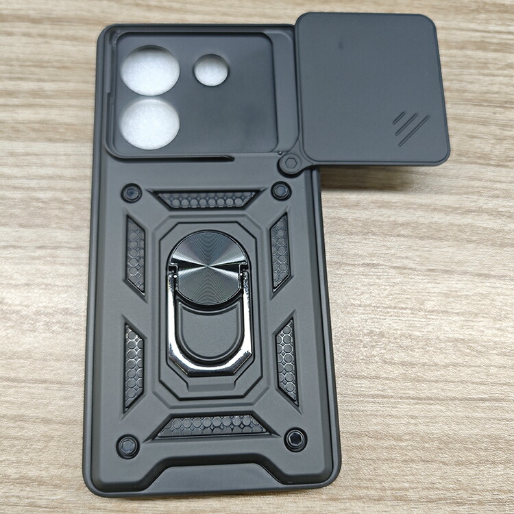 POCO M7 Pro 5G ケース 耐衝撃 カバー スライド式カメラレンズカバー