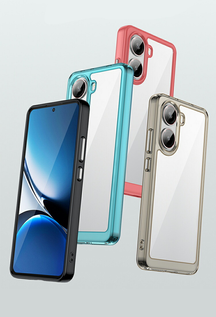 POCO X7 Pro ケース クリア カバー 透明 耐衝撃 TPU+プラスチック