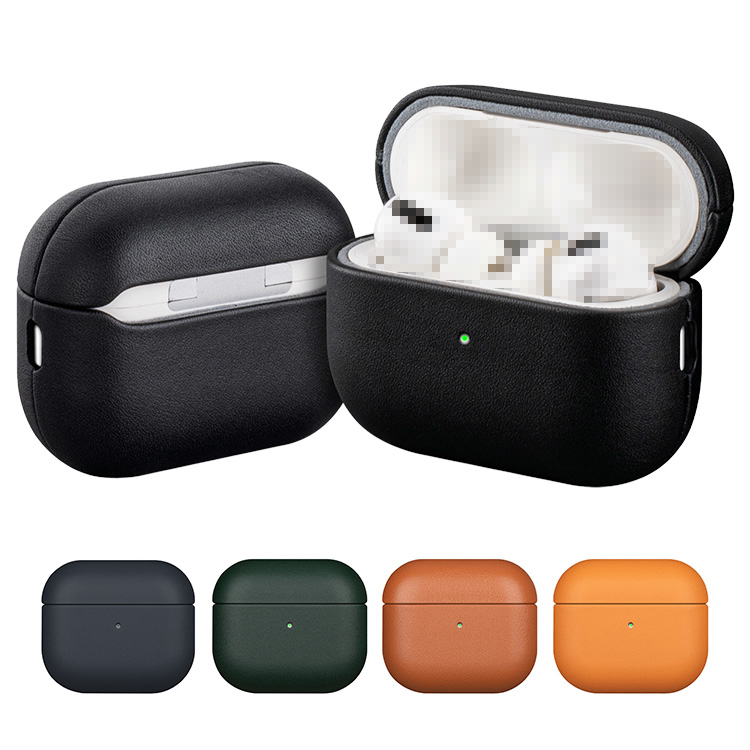 【新品未使用】A.P.C AirPods Pro第3世代 ケース黒 AirPods Pro 3 ケース 第3世代 カバー PUレザー シンプル 保護カバー