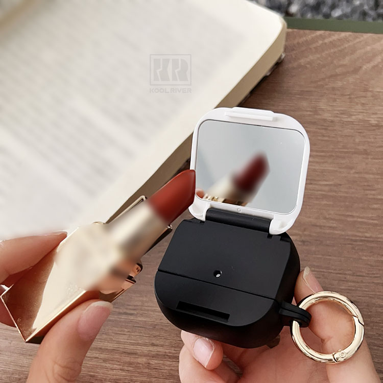 AirPods Pro 3 耐衝撃 ケース 第3世代 カバー ヒョウ柄 化粧鏡付き