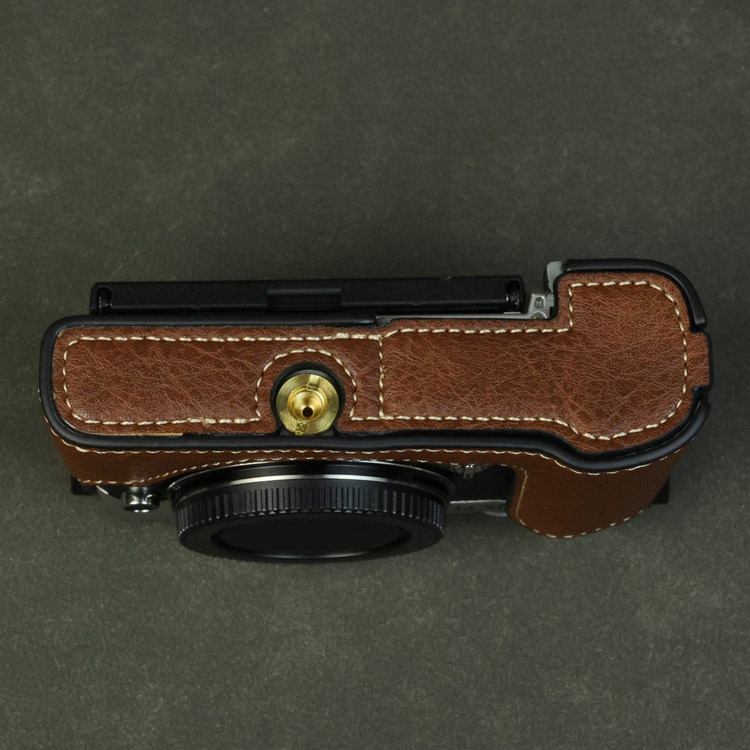 OLYMPUS PEN E-P7 ケース カメラケース PUレザーハーフケース ハーフ