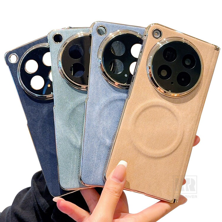 Insta OPPO Find N6�Ή� �P�[�X ���b�L �J�o�[ �܂肽���݌^ �L�����o�X�� �f�j���� Qi�[�d ���C�����X�[�d�Ή� PU���U�[ �n�[�h�P�[�X �v���X�`�b�N