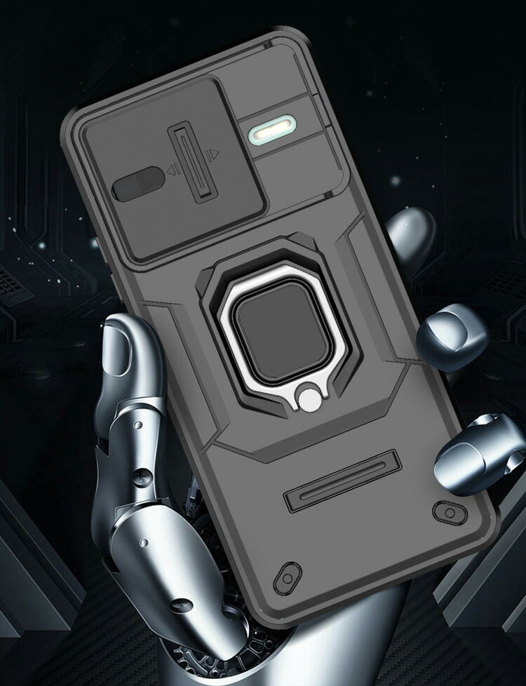 POCO F7 Pro ケース Ultra 耐衝撃 カバー スライド式カメラレンズ