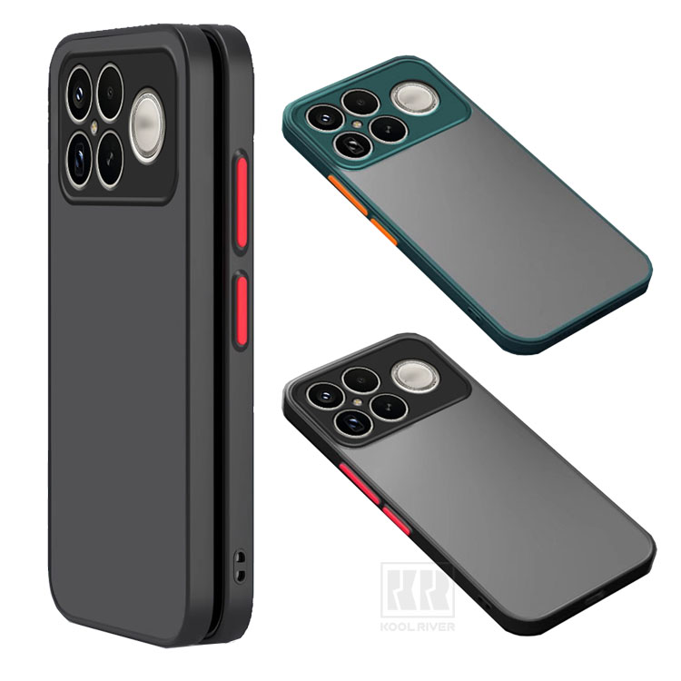 POCO F8 Pro ケース Ultra カバー マット 背面半透明 TPU+プラスチック