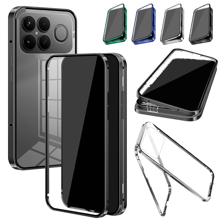 POCO F8 Pro �P�[�X F8 Ultra �A���~ �o���p�[ �J�o�[ �O�㋭���K���X �}�O�l�b�g������ ���b�N�t�� ������  ���������� �A���~�o���p�[ �N���A ���� ����