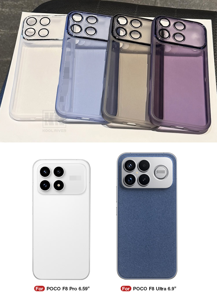 POCO F8 Pro ケース Ultra 耐衝撃 半透明 TPU ソフトケース シンプル