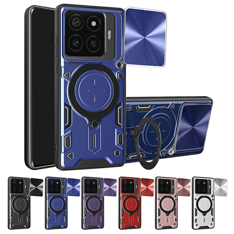 POCO F8 Pro �P�[�X F8 Ultra �ϏՌ� �J�o�[ �}�O�l�b�g���ԍڃz���_�Ή� �X���C�h���J���������Y�J�o�[�t�� �����Y�ی� �X�^���h�@�\ �����O�t�� 2�d�\��