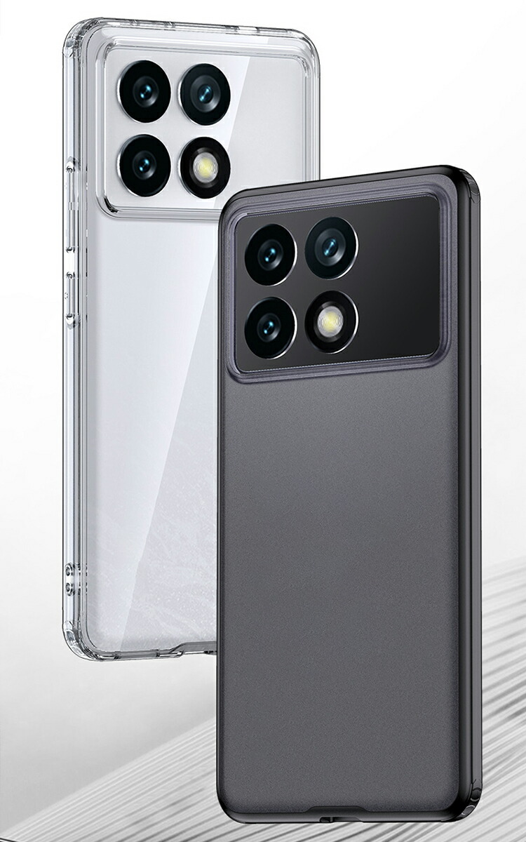 POCO F6 Pro ケース 耐衝撃カバー クリア 背面透明 角 保護 コーナー