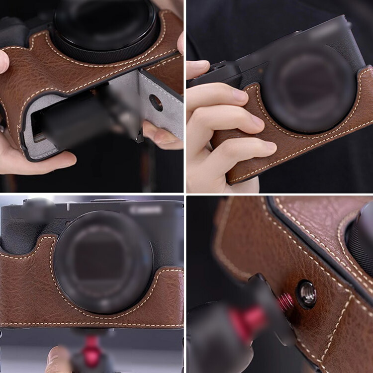 PowerShot V1 ケース PUレザーハーフケース ハーフカバー 保護ケース