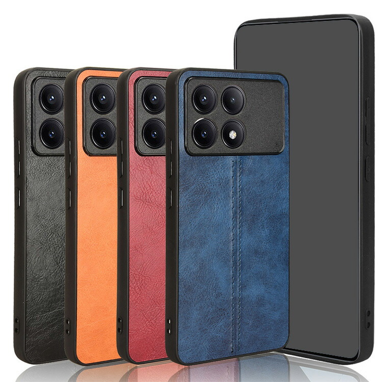 POCO X6 Pro ケース カバー カメラ保護あり PUレザー +プラスチック