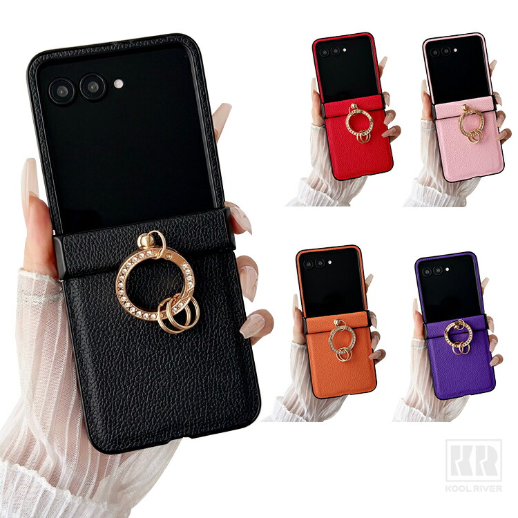 Insta Razr 70/70s/70d�Ή� �P�[�X Razr70 Ultra �ϏՌ� �J�o�[ PU���U�[ �܂肽���݌^ ���C���X�g�[�� ��̌^�����O�t�� �X�^���h�@�\  �V���v�� ������
