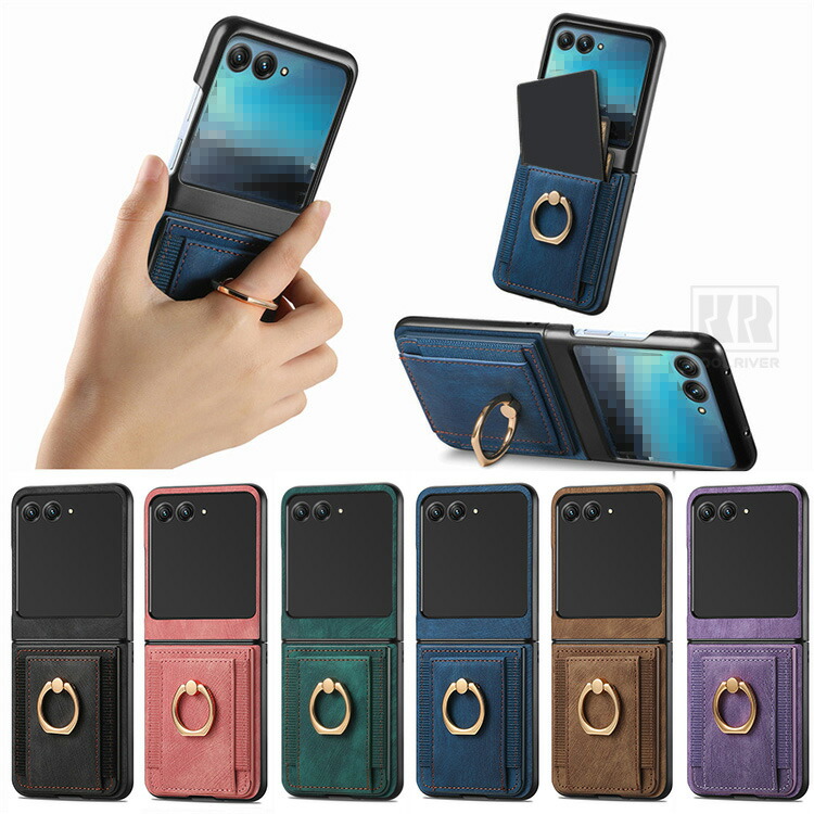 Razr 70/70s/70d �P�[�X Razr70 Ultra �J�o�[ PU���U�[ �܂肽���݌^ ��̌^�����O�t�� �X�^���h�@�\ �J�[�h���[ Motorola ���g���[�� ���C�U�[70 ��������
