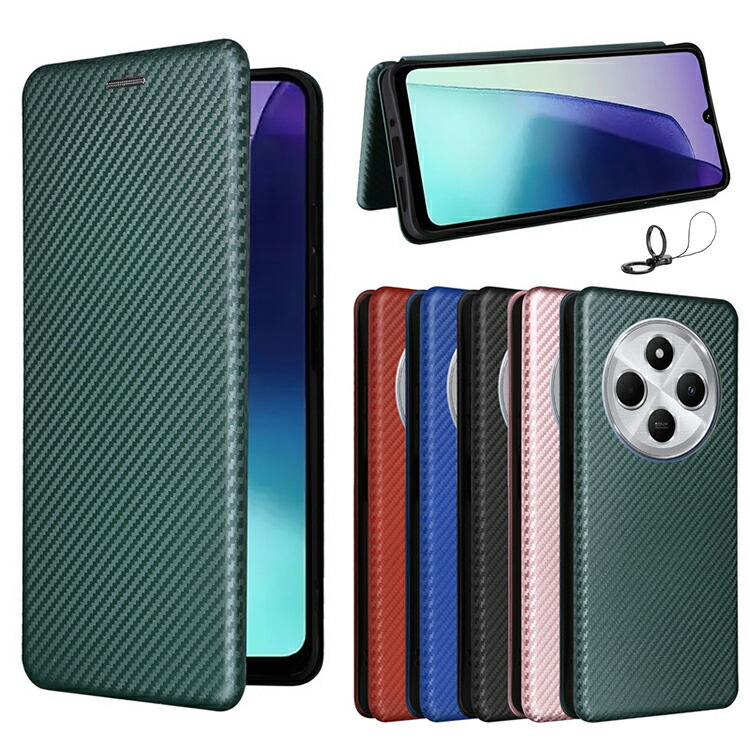 Redmi 14C �P�[�X �蒠�^ �J�o�[ �蒠�^PU���U�[�P�[�X �J�[�{���� �X�^���h�@�\ �X�g���b�v�t�� �֗��ȃJ�[�h���[�t�� �V���v�� ���� �V���I�~ ���b�h�~�[