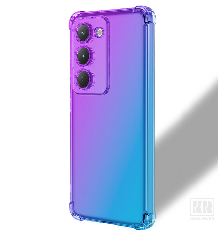 Redmi 15 5G クリア ケース 耐衝撃 カバー 透明 グラデーション TPU