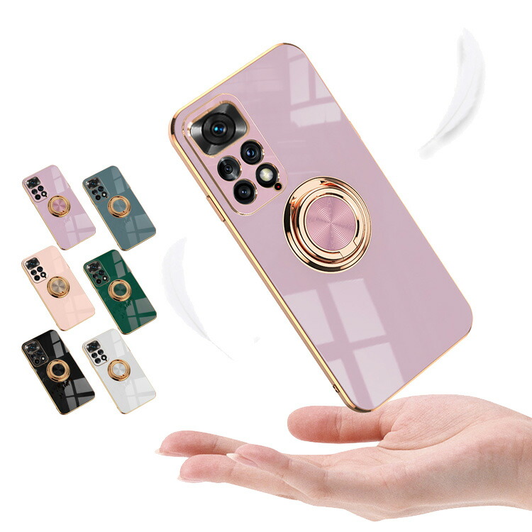 Xiaomi Redmi Note 11 �P�[�X / �J�o�[ ���b�L �V���v�� ��̌^�����O�t�� �w�ʃP�[�X �V���I�~ ���h�~�[�m�[�g 11 �P�[�X �A���h���C�h �������� �������