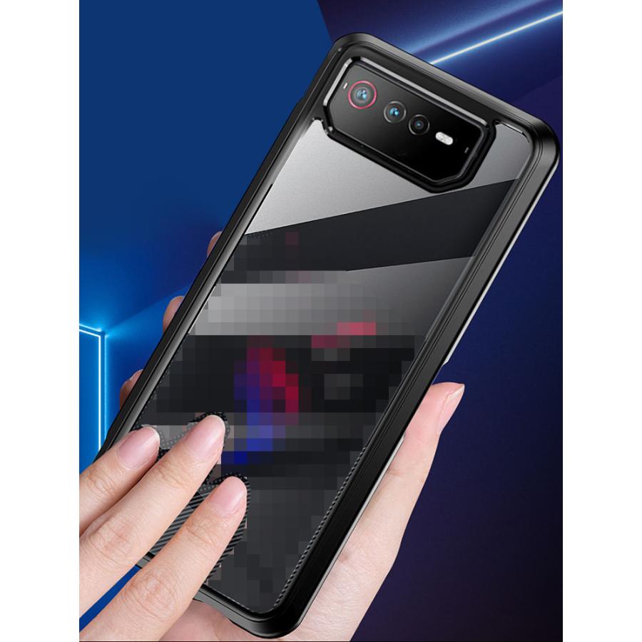 ASUS ROG Phone 6 クリア ケース 耐衝撃 カバー シンプル 背面透明 エイスース スマホケース おしゃれ スマホカバー スマートフォン ケース カバー｜keitaiichiba｜02
