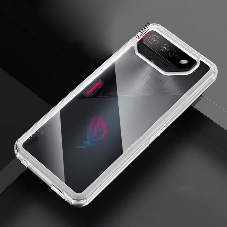 ASUS ROG Phone 7 クリア ケース ROG Phone 7 Ultimate 耐衝撃 カバー シンプル 背面透明 TPU+プラスチック エイスース ROG フォン7 おしゃれ スマホカバー｜keitaiichiba｜02