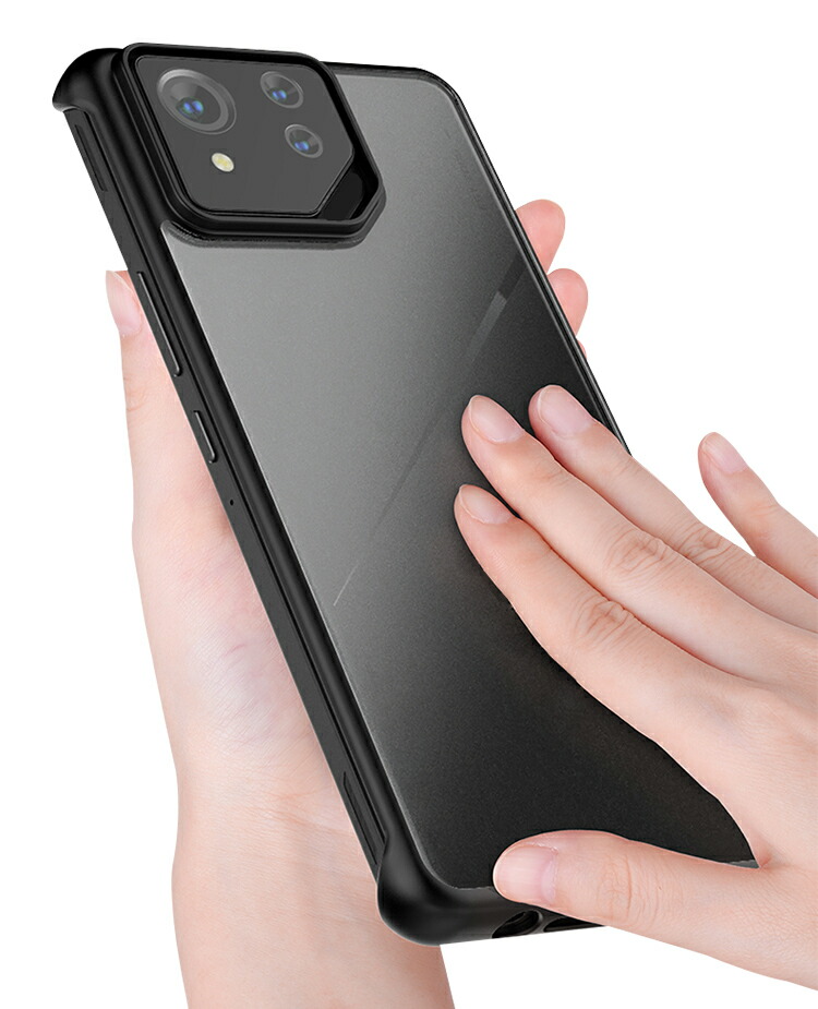 ROG Phone 8 ケース ROG Phone 8 Pro 耐衝撃 カバー シンプル 背面半透明 マット仕上げ 半透明 TPU+プラスチック ASUS エイスース ROG フォン8/8 プロ｜keitaiichiba｜02
