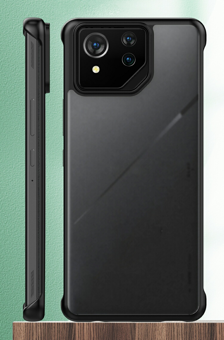 ROG Phone 8 ケース ROG Phone 8 Pro 耐衝撃 カバー シンプル 背面半透明 マット仕上げ 半透明 TPU+プラスチック ASUS エイスース ROG フォン8/8 プロ｜keitaiichiba｜04