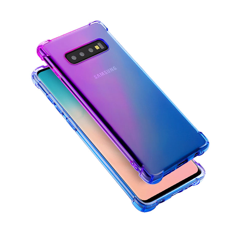 Galaxy S10/S10+/S10e クリアケース/カバー 耐衝撃 グラデーション TPU