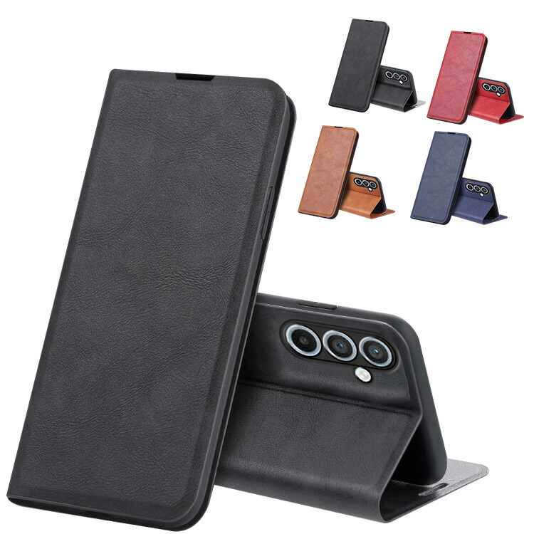 Galaxy S24FE �P�[�X �蒠�^ �J�o�[ �蒠�^PU���U�[�P�[�X �X�^���h�@�\ �J�[�h���[ �ی�P�[�X �V���v�� Samsung �T���X�� �M�����N�V�[ S24 FE ��������