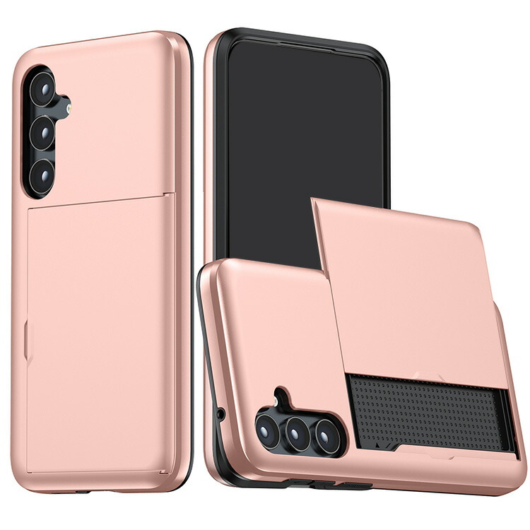 Galaxy S24 FE ケース 耐衝撃 カバー カード収納 スロット付き TPU +