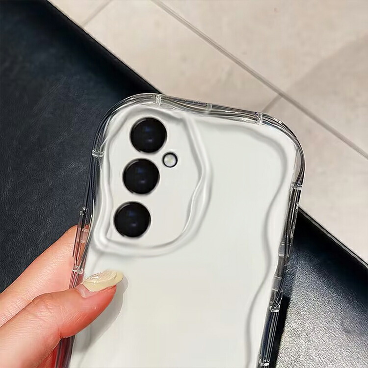 Galaxy S25 ウェーブ 波型 なみなみ ケース S25+/S25 Ultra カバー