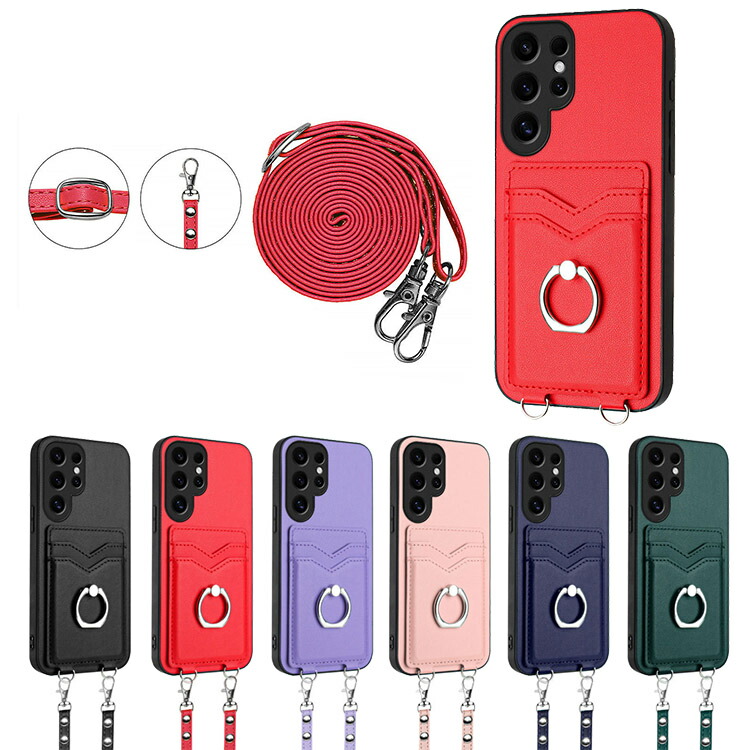 Galaxy S25 �P�[�X S25+/S25 Ultra �J�o�[ �w��PU���U�[�P�[�X ��̌^�����O�t�� �Ў葀�� �X�^���h�@�\ �J���r�i�����O�t�� �J�[�h���[ �X�g���b�v�t��