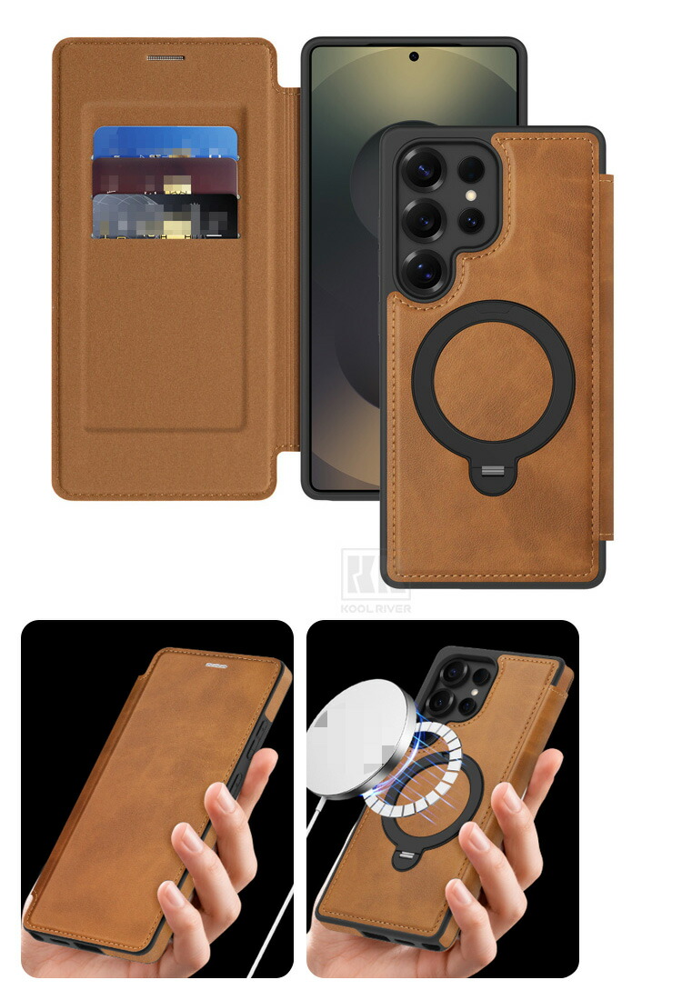 Galaxy S26 ケース S26+/S26 Ultraカバー 耐衝撃 手帳型 PUレザー