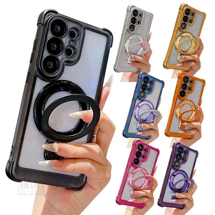 Insta Galaxy S26�Ή� �P�[�X S26+/S26 Ultra �J�����ی삠�� �ϏՌ� ���b�L �v���X�`�b�N+TPU �n�[�h�P�[�X  Qi�[�d ���C�����X�[�d�Ή� ��̌^�����O�t��