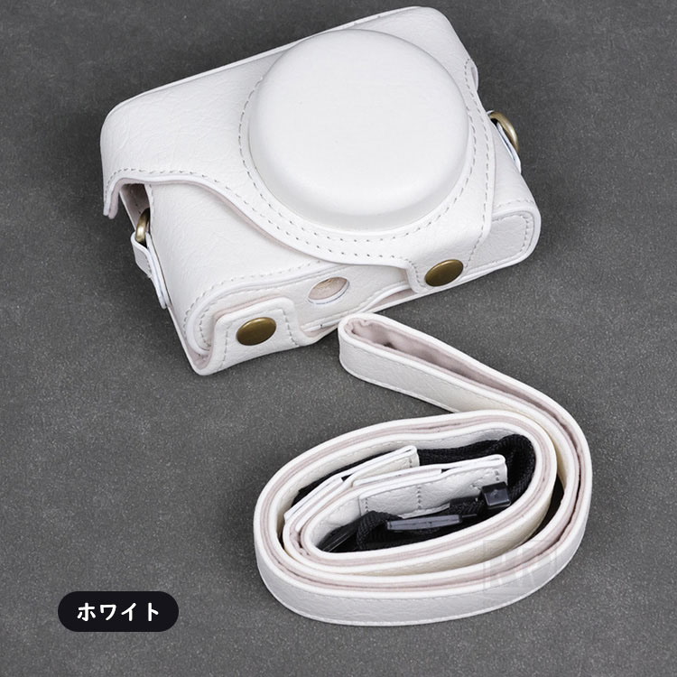 PowerShot SX740 HS対応 ケース SX730 HS カメラケース PUレザーハーフ