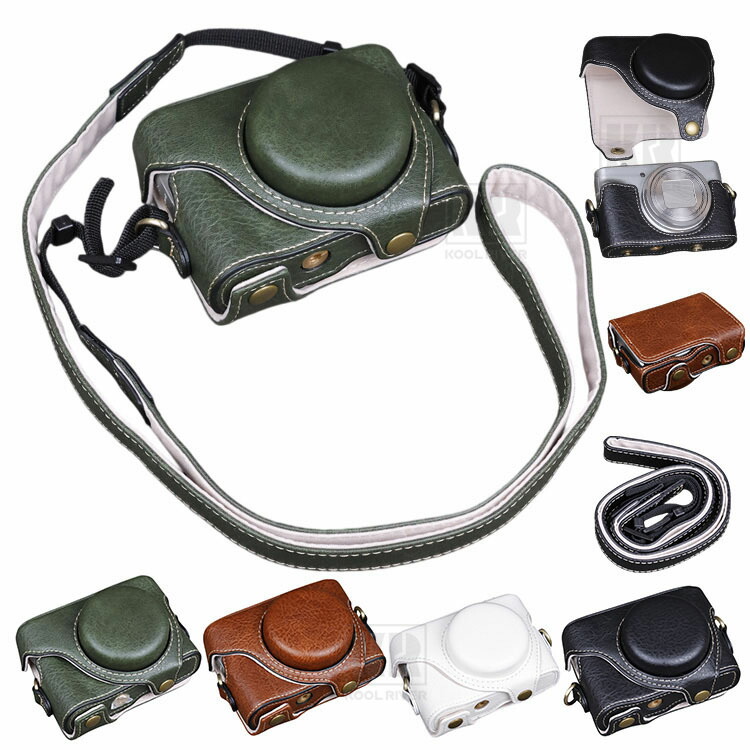 Insta PowerShot SX740 HS�Ή� �P�[�X SX730 HS �J�����P�[�X PU���U�[�n�[�t�P�[�X �V�����_�[�X�g���b�v�t�� ���|�� �J�����o�b�O �������߉\