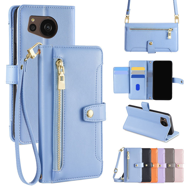 SHARP AQUOS R8 �P�[�X AQUOS R8 Pro �蒠�^ �J�o�[ PU���U�[ �R �X�g���b�v�t�� �|�P�b�g �J�[�h���[ �����h�~ �V�����_�[ ���|���x���g�t�� �G���K���g