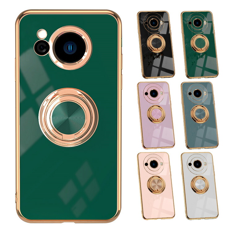 SHARP AQUOS R8 �P�[�X AQUOS R8 Pro �J�o�[ ���b�L TPU ��̌^�����O�t�� �R �X�g���b�v�z�[���t�� �}�O�l�b�g���ԍڃz���_�[�Ή� �V���v�� �w�ʃP�[�X