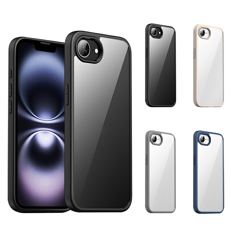 iPhone16e �N���A�P�[�X  �J�o�[ �ϏՌ� �}�b�g�N���A ���� TPU+�v���X�`�b�N �V���v�� ���� ������ Apple �A�b�v�� �A�C�t�H�� 16e 2025�N���f��