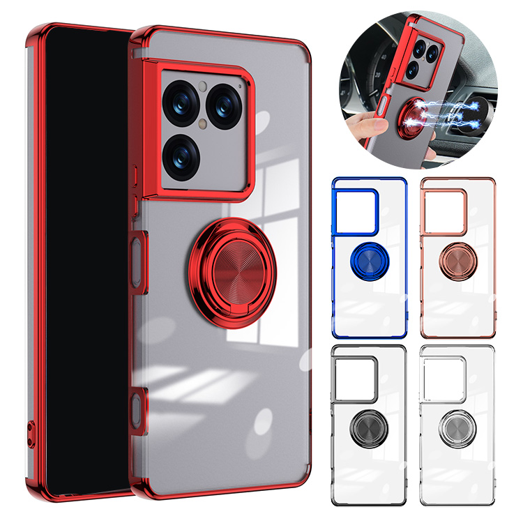 Xperia 1 VIII�Ή� �P�[�X XQ-GE54/XQ-GE74 �N���A �ϏՌ� �J�o�[ ���b�L TPU ���� ��̌^�����O�t�� �X�^���h�@�\ �V���v�� �w�ʃP�[�X