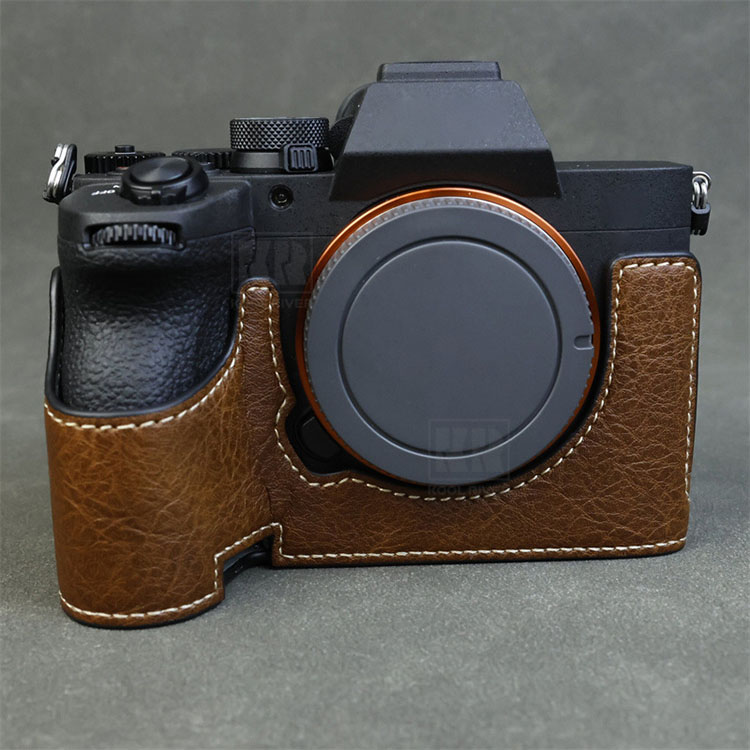 SONY α7V対応 ケース カメラケース PUレザーハーフケース ハーフカバー
