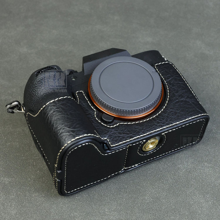 SONY α7V対応 ケース カメラケース PUレザーハーフケース ハーフカバー