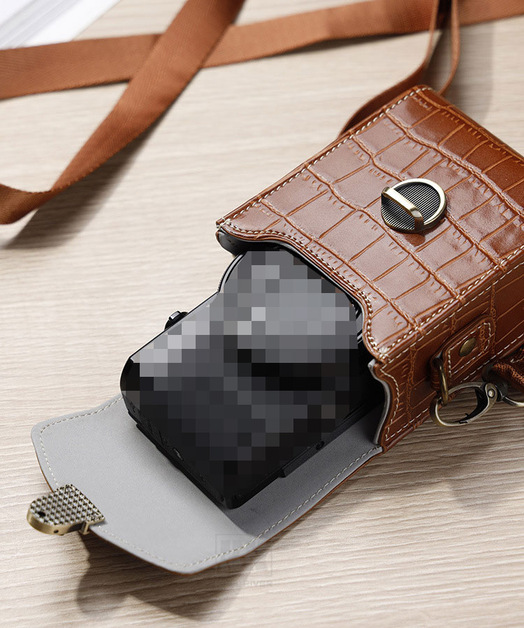 CANON IXY 650 m ケース カバー ショルダーストラップ付き PUレザー